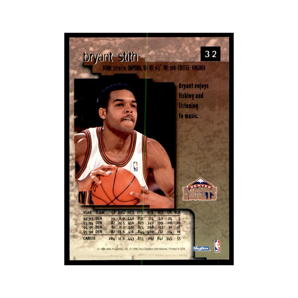 1996 SkyBox Premium Bryant Stith Basketball Cards #32