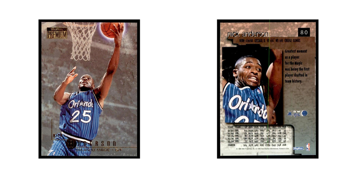 1996 SkyBox Premium Nick Anderson Basketball Cards #80