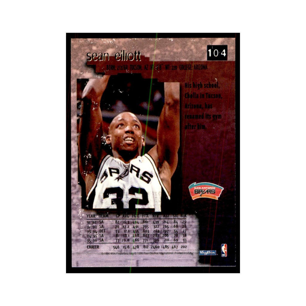 1996 SkyBox Premium Sean Elliott Basketball Cards #104
