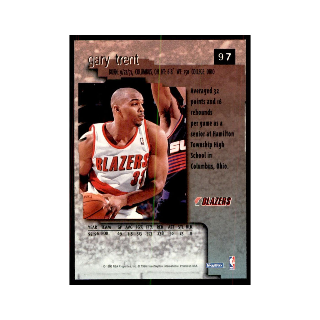 1996 SkyBox Premium Gary Trent Basketball Cards #97