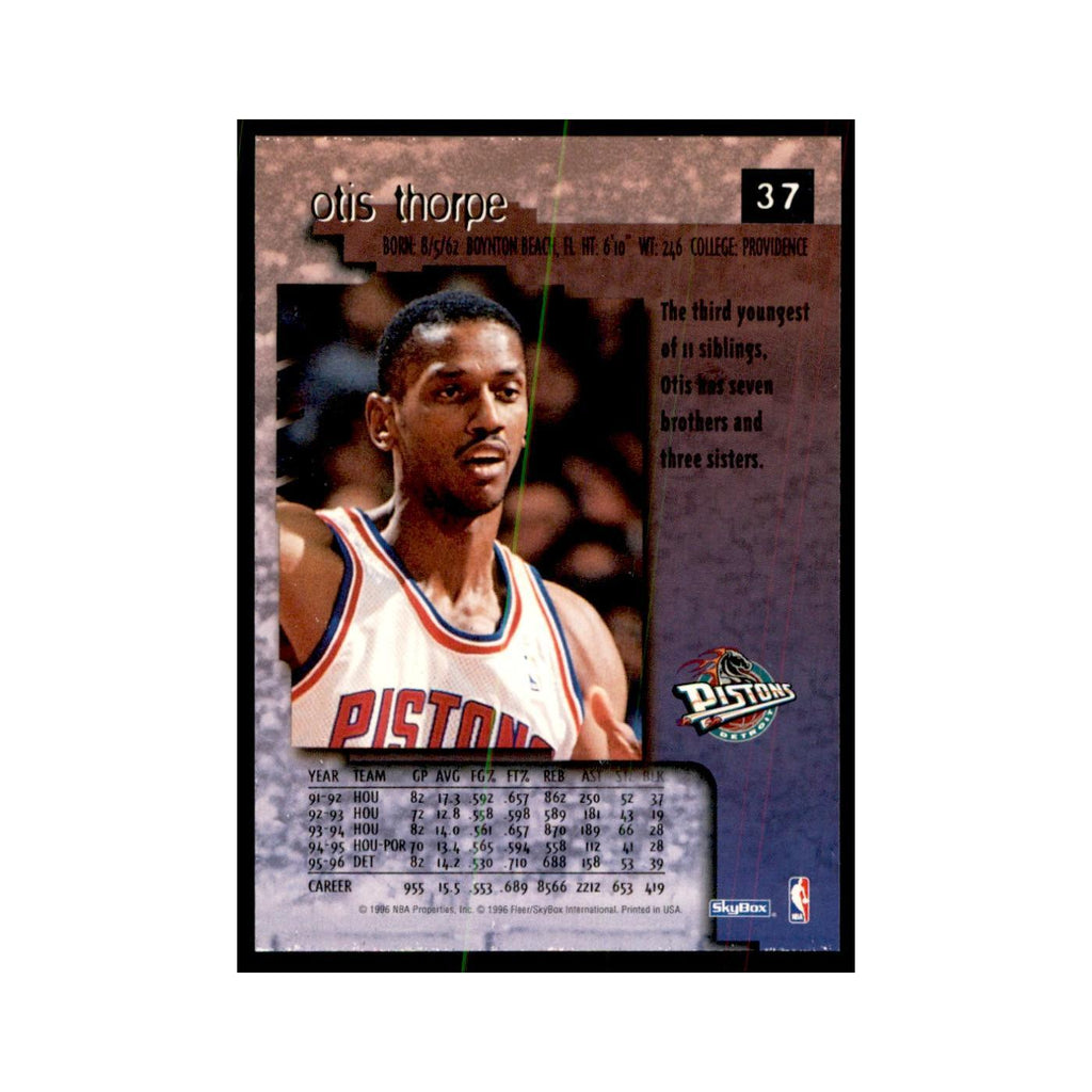 1996 SkyBox Premium Otis Thorpe Basketball Cards #37