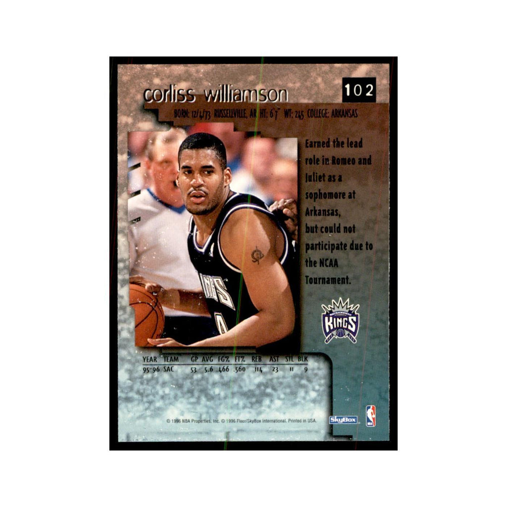 1996 SkyBox Premium Corliss Williamson Basketball Cards #102