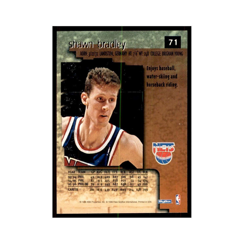 1996 SkyBox Premium Shawn Bradley Basketball Cards #71