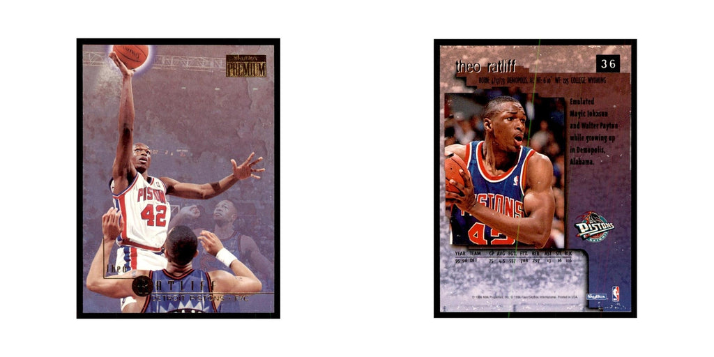 1996 SkyBox Premium Theo Ratliff Basketball Cards #36