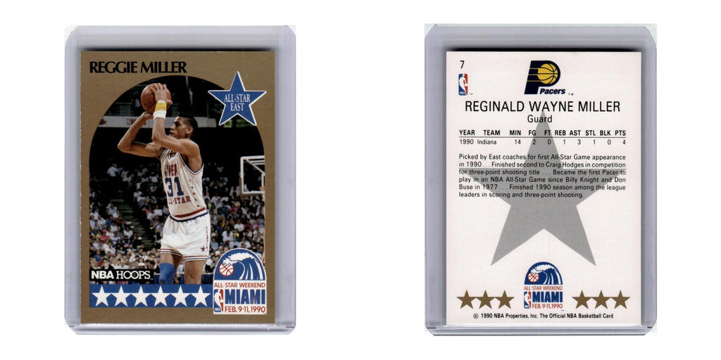 1990 Hoops Reggie Miller Pacers #7