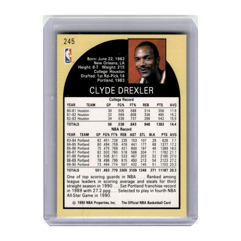1990 Hoops Clyde Drexler Blazers #245