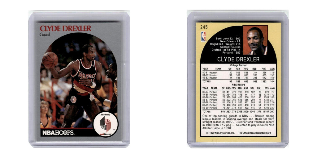 1990 Hoops Clyde Drexler Blazers #245