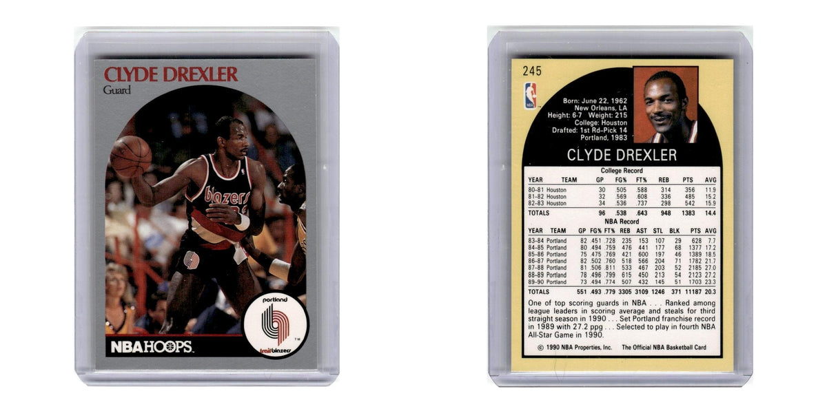 1990 Hoops Clyde Drexler Blazers #245