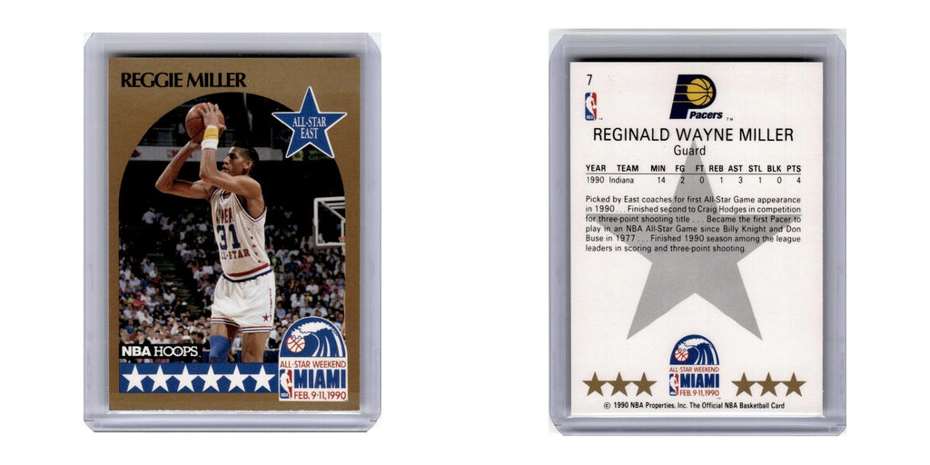 1990 Hoops Reggie Miller Pacers #7
