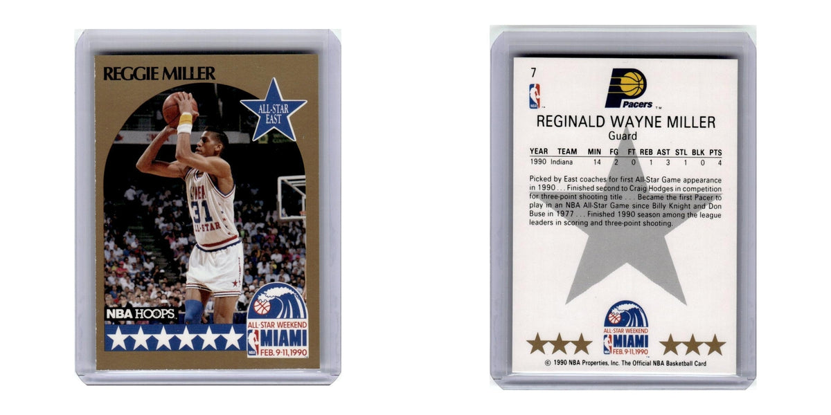 1990 Hoops Reggie Miller Pacers #7