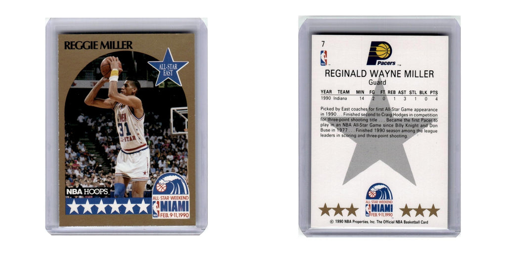 1990 Hoops Reggie Miller Pacers #7