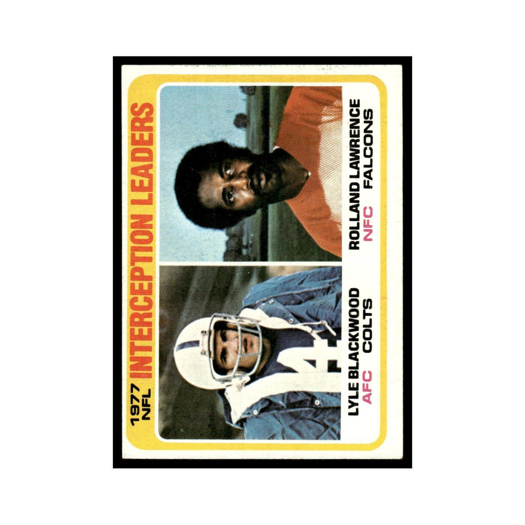 1978 Topps Football Card Lyle Blackwood/Rolland Lawrence #335