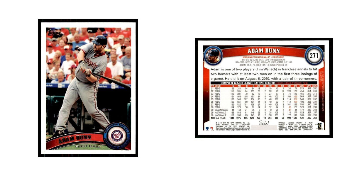 2011 Topps Adam Dunn Baseball Cards #271