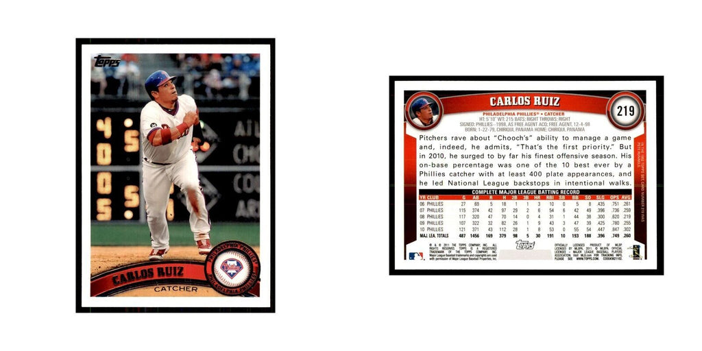 2011 Topps Carlos Ruiz Baseball Cards #219