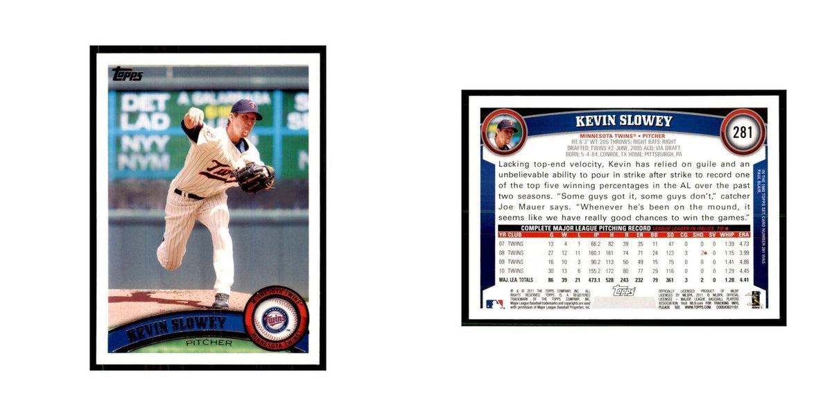 2011 Topps Kevin Slowey Baseball Cards #281