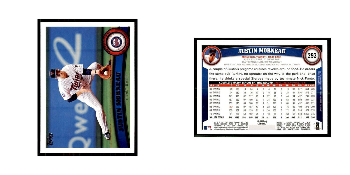 2011 Topps Justin Morneau Baseball Cards #293