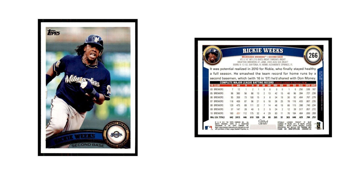 2011 Topps Rickie Weeks Baseball Cards #266