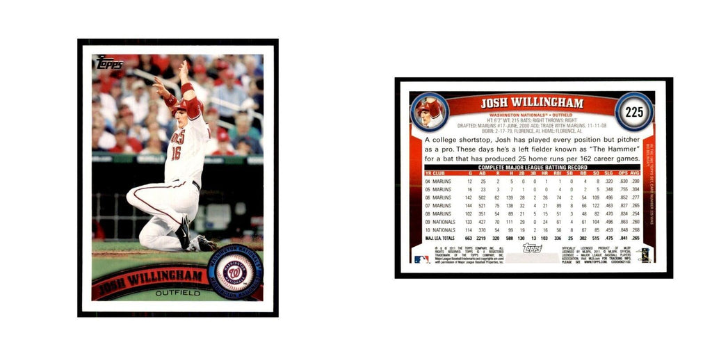 2011 Topps Josh Willingham Baseball Cards #225
