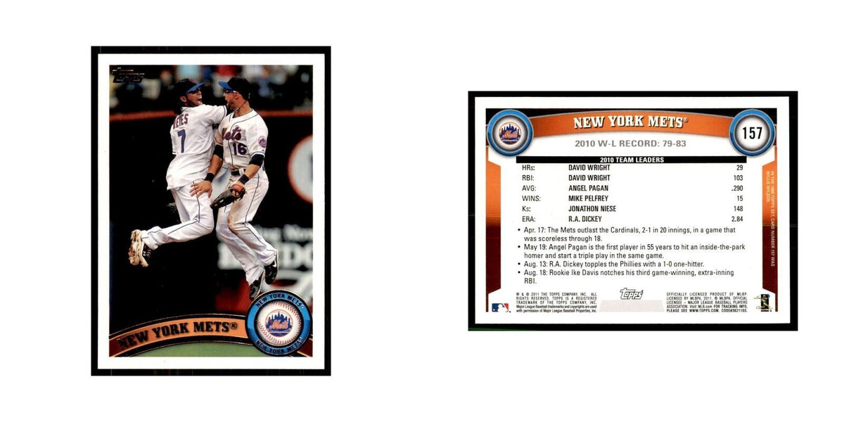 2011 Topps New York Mets Baseball Cards #157