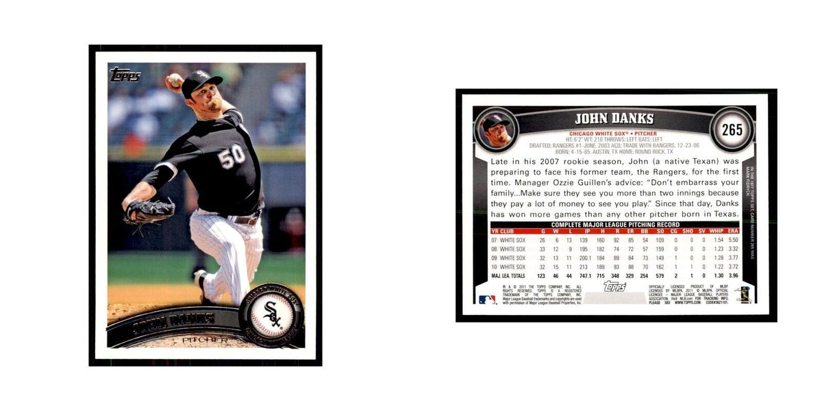 2011 Topps John Danks Baseball Cards #265