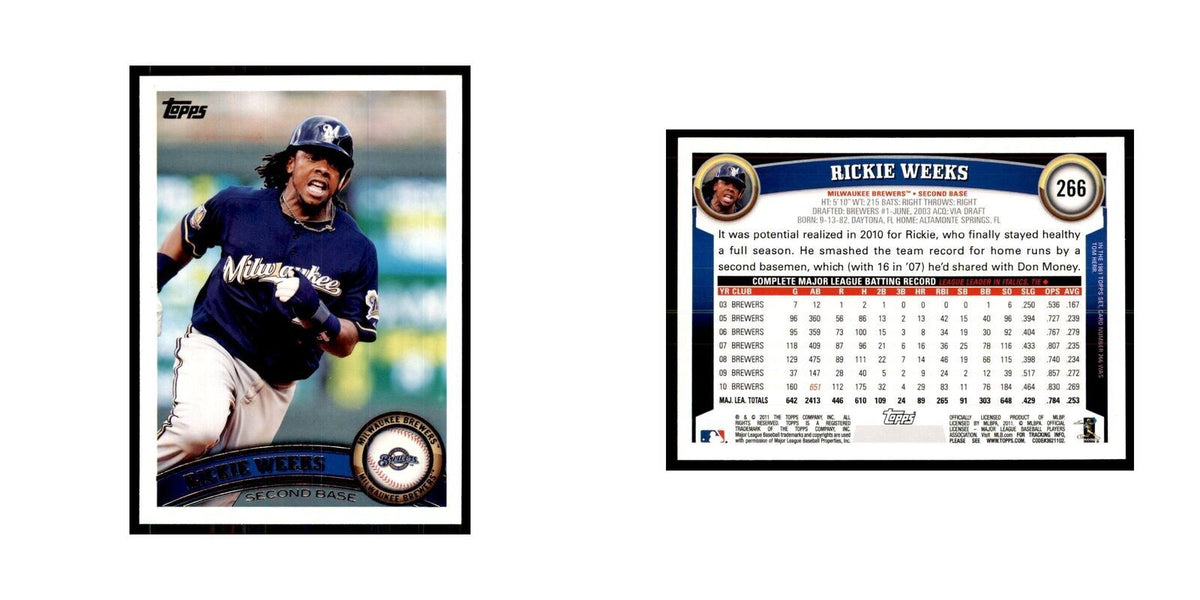 2011 Topps Rickie Weeks Baseball Cards #266