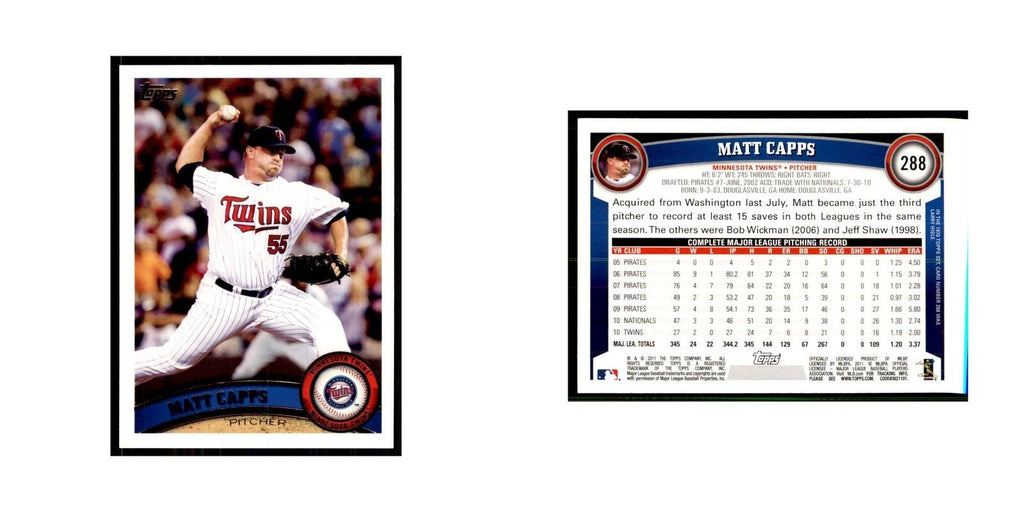 2011 Topps Matt Capps Baseball Cards #288