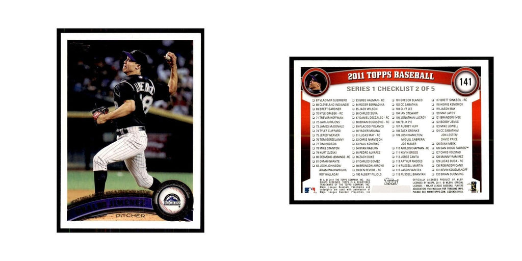 2011 Topps Ubaldo Jimenez Baseball Cards #141