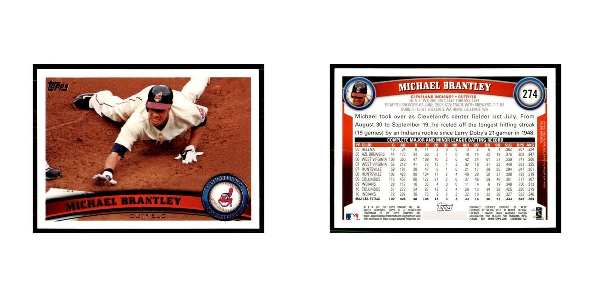 2011 Topps Michael Brantley Baseball Cards #274