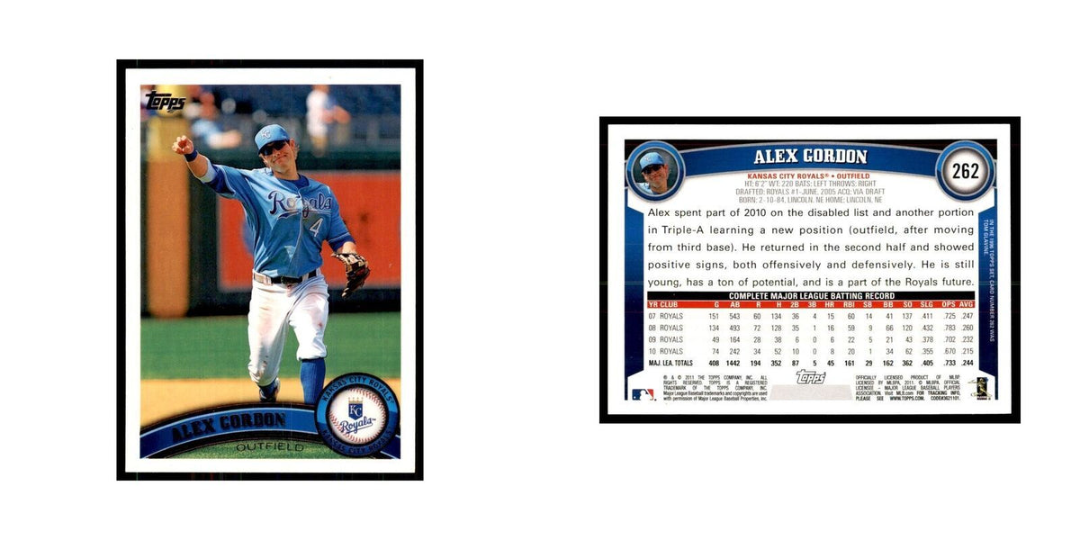 2011 Topps Alex Gordon Baseball Cards #262