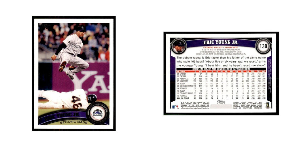 2011 Topps Eric Young Jr. Baseball Cards #139