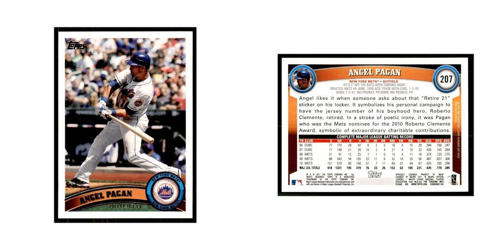 2011 Topps Angel Pagan Baseball Cards #207