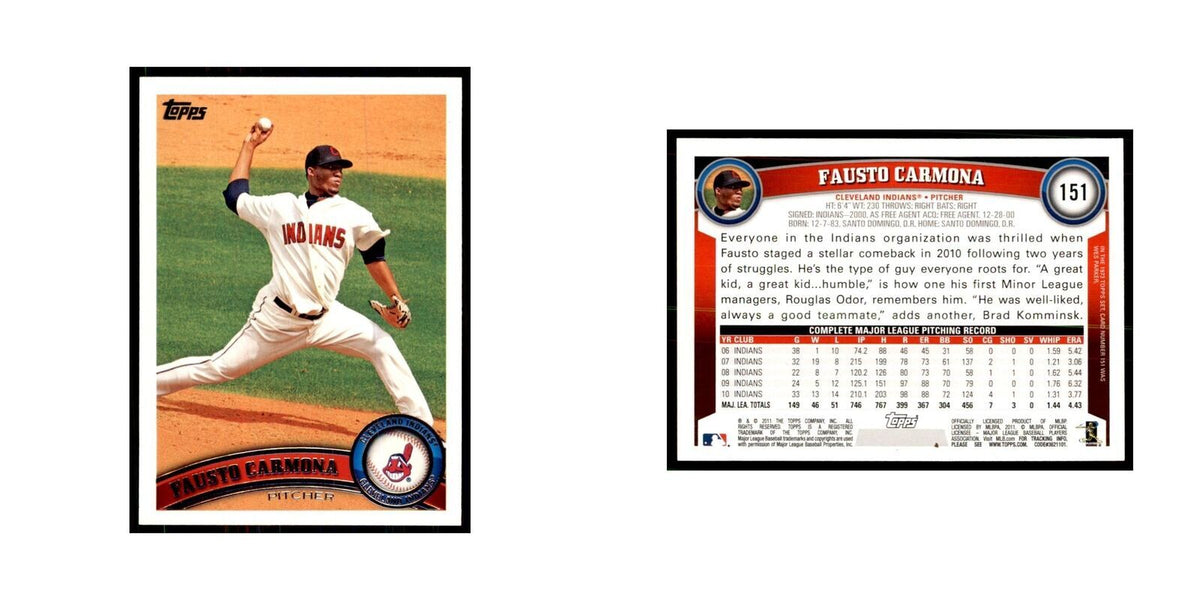 2011 Topps Fausto Carmona Baseball Cards #151
