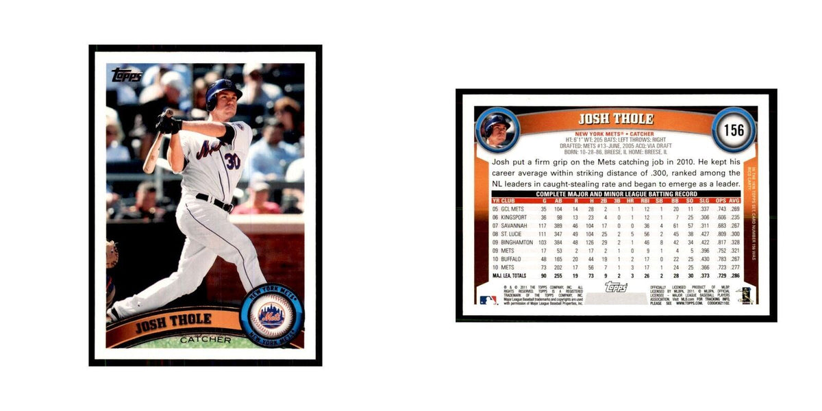 2011 Topps Josh Thole Baseball Cards #156