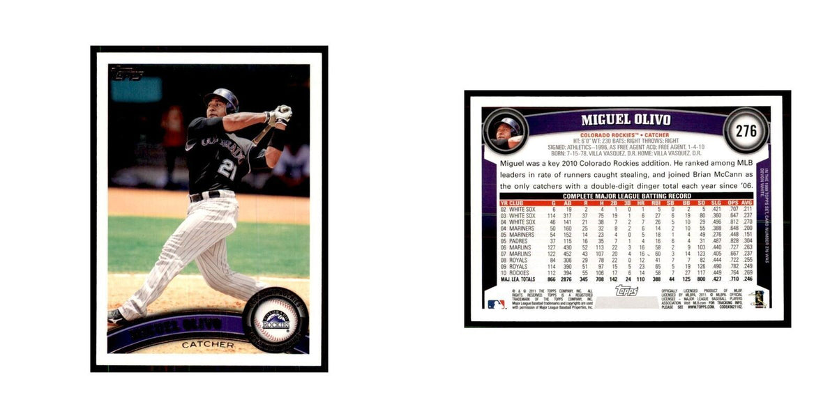 2011 Topps Miguel Olivo Baseball Cards #276