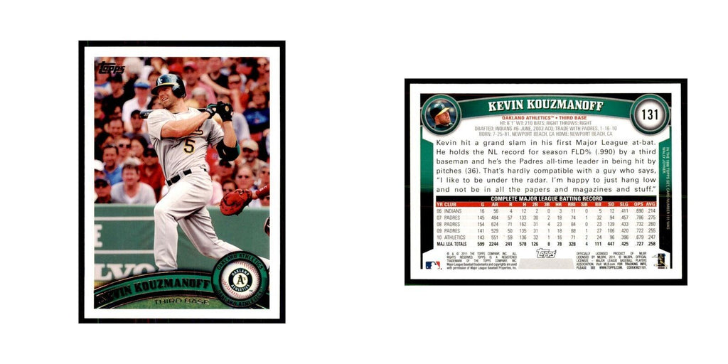2011 Topps Kevin Kouzmanoff Baseball Cards #131