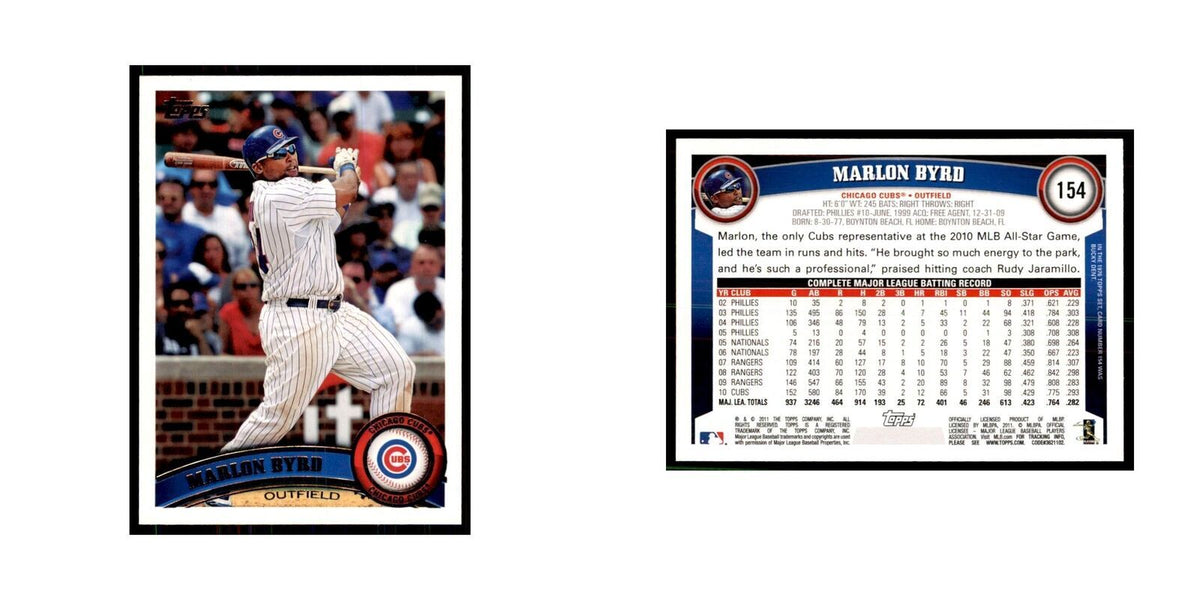 2011 Topps Marlon Byrd Baseball Cards #154