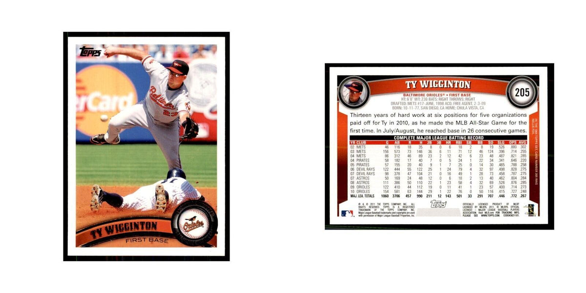 2011 Topps Ty Wigginton Baseball Cards #205