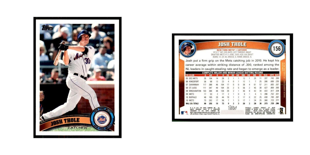 2011 Topps Josh Thole Baseball Cards #156