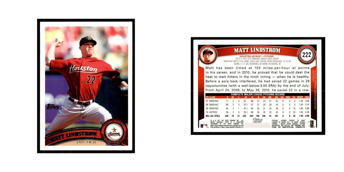 2011 Topps Matt Lindstrom Baseball Cards #222