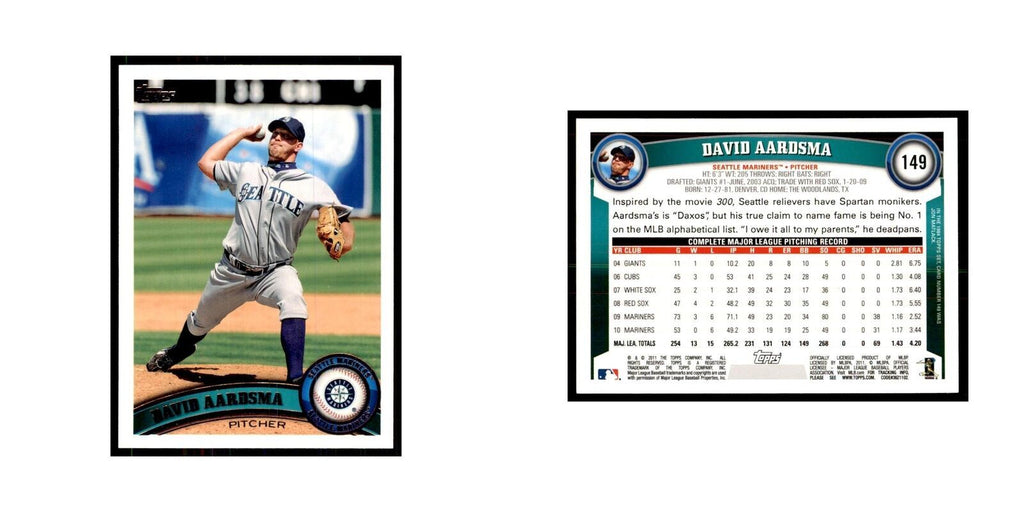 2011 Topps David Aardsma Baseball Cards #149