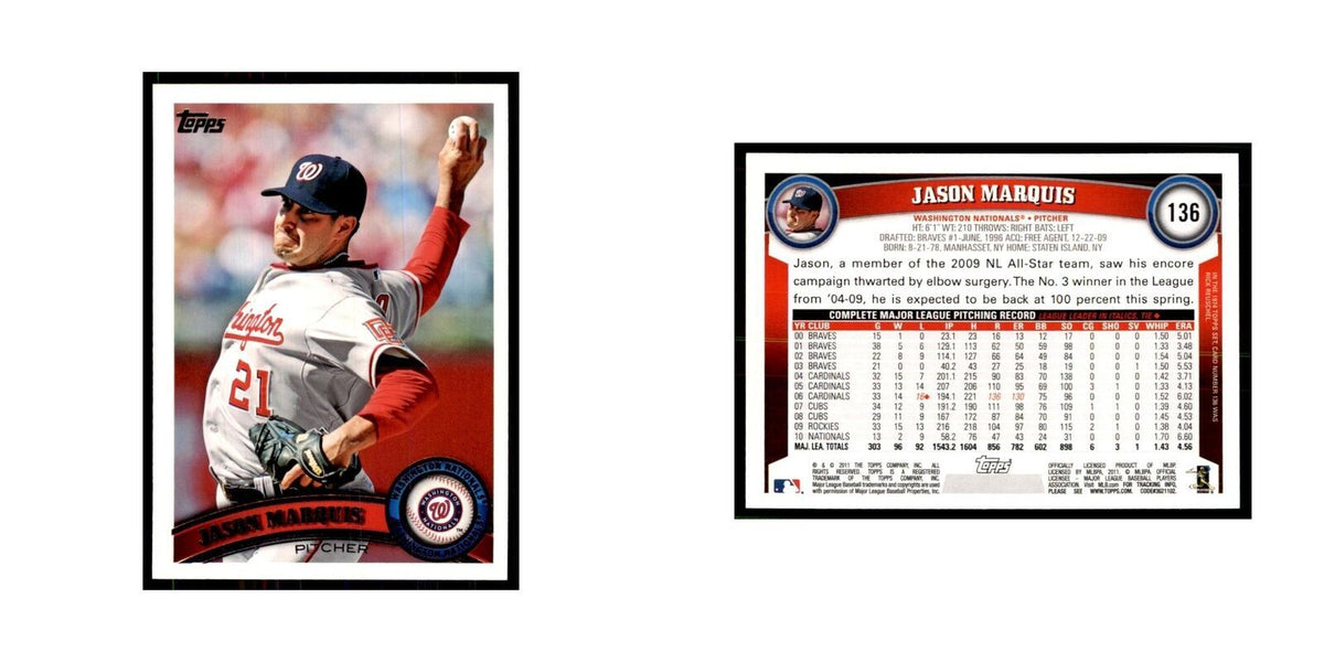 2011 Topps Jason Marquis Baseball Cards #136