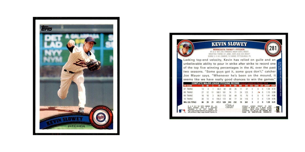 2011 Topps Kevin Slowey Baseball Cards #281