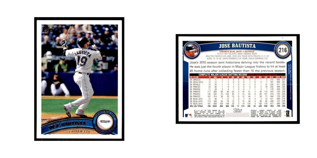 2011 Topps Jose Bautista Baseball Cards #216