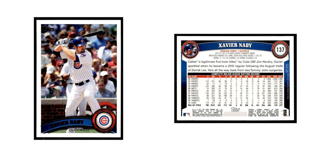 2011 Topps Xavier Nady Baseball Cards #137