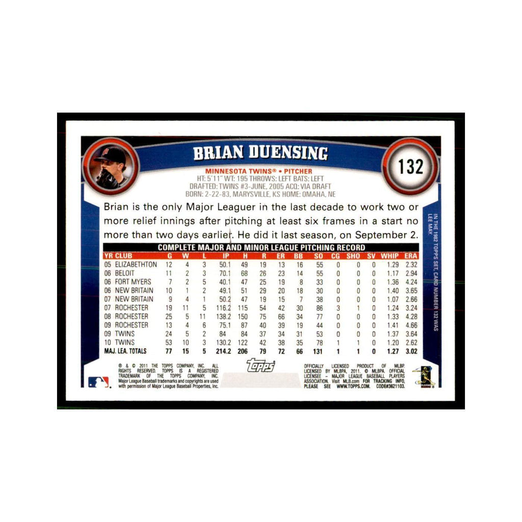 2011 Topps Brian Duensing Baseball Cards #132