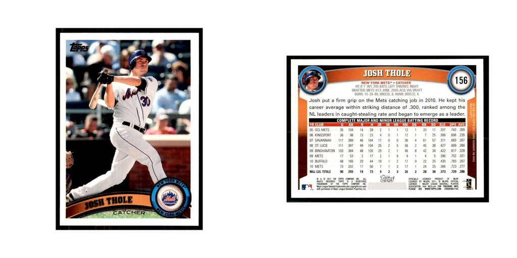 2011 Topps Josh Thole Baseball Cards #156