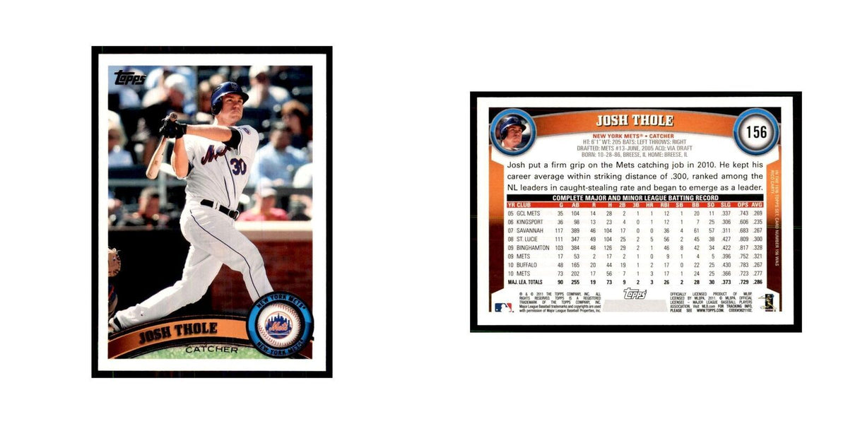 2011 Topps Josh Thole Baseball Cards #156