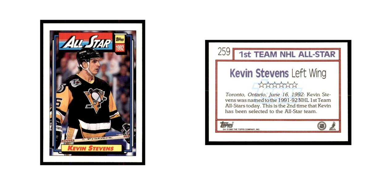 Kevin Stevens 1992 Topps #259 Hockey Cards Hockey Card NM