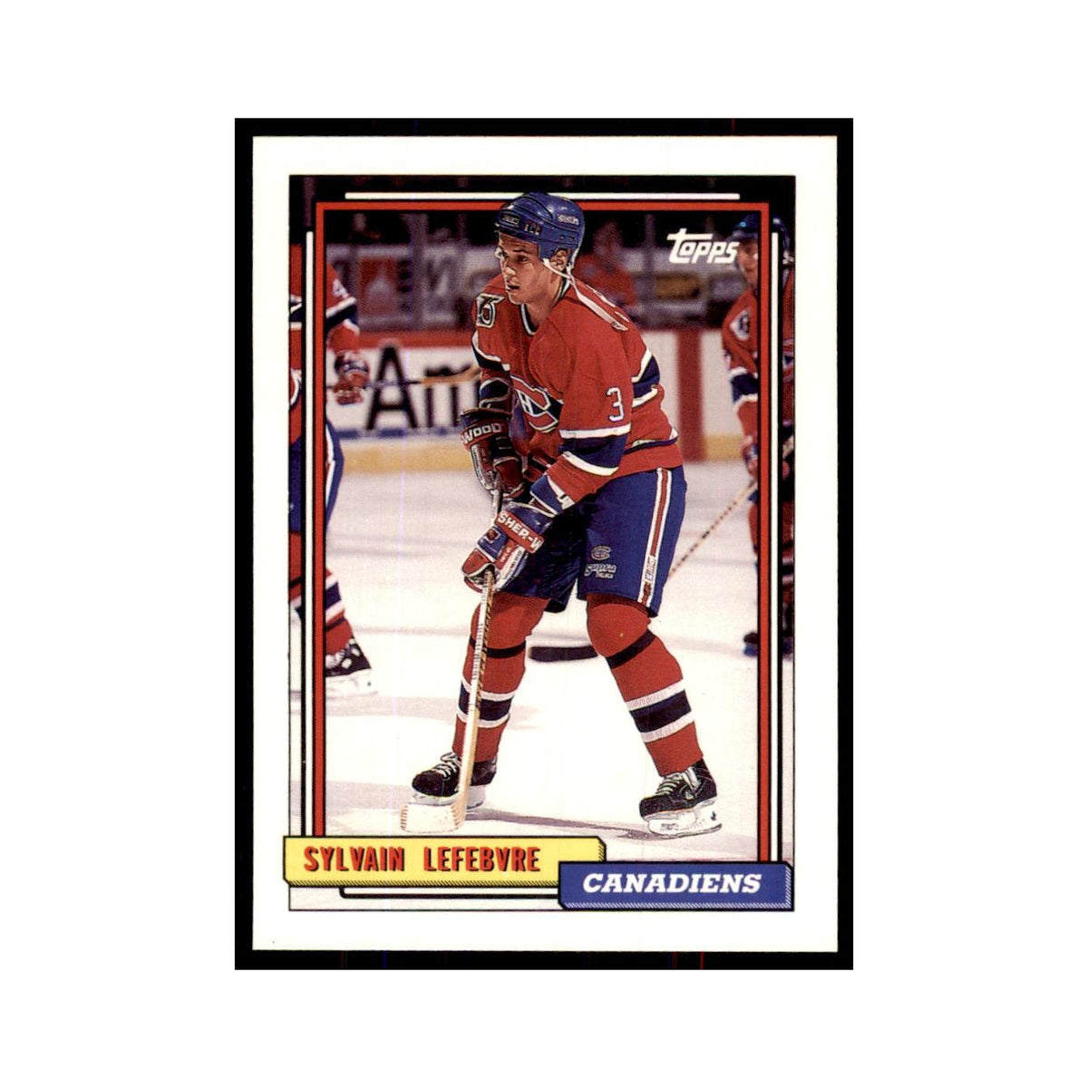 Sylvain Lefebvre 1992 Topps #341 Hockey Cards Hockey Card NM