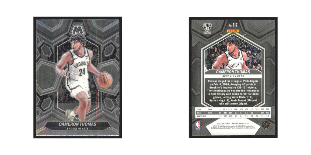 Cameron Thomas 2023 Panini Mosaic #117 Brooklyn Nets Basketball Card NM